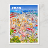 プロシーダイタリア有名な旅行水の色のスケッチ ポストカード (正面)