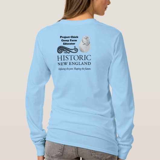 プロジェクトのひよこver.1の長袖の暗いロゴ tシャツ (裏面)