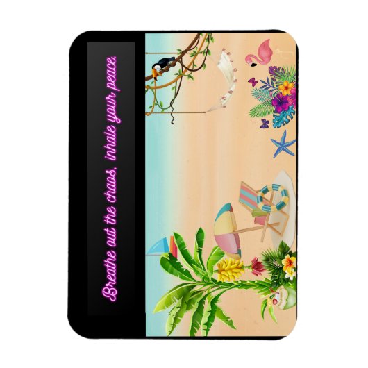 プロジェクトの完了，分割， detox,ビーチテーマ マグネット (縦)