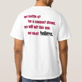 プロジェクトは最終を信じます Tシャツ (裏面)