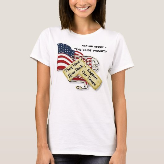 ""プロジェクトを抱き締めます Tシャツ (正面)