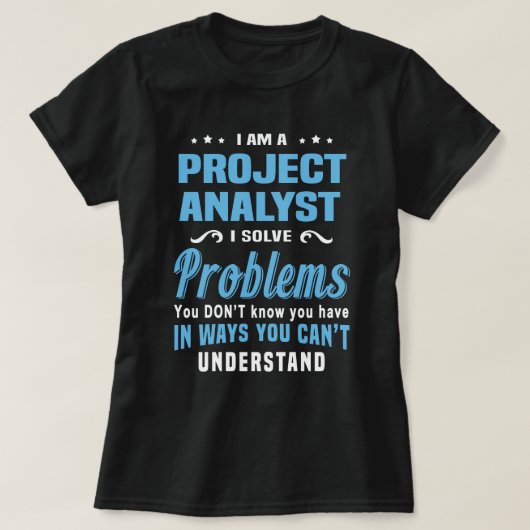 プロジェクトアナリスト Tシャツ (デザイン正面)