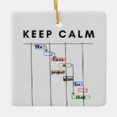 プロジェクトマネージャのガントコ保ールム セラミックオーナメント (正面)