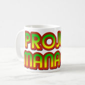 プロジェクトマネージャの緑から赤 コーヒーマグカップ (正面左)