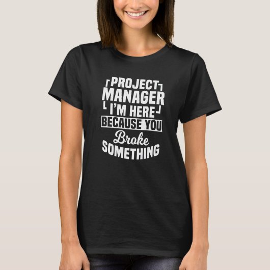 プロジェクトマネージャリーダーPlanningを実行している従業員 Tシャツ (正面)
