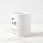 プロジェクトマネージャーおもしろいの作業ことわざ コーヒーマグカップ (中央)