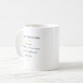 プロジェクトマネージャーオフィス引用 コーヒーマグカップ (正面左)