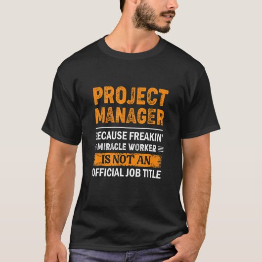 プロジェクトマネージャ会社員プロジェクトリーダ Tシャツ (正面)