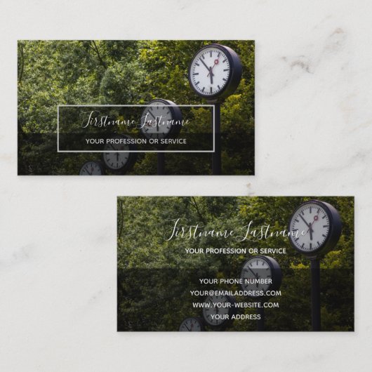 プロジェクトマネージャ、フリーランス、コンサルティングの専門家 名刺 (正面/裏面)