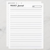 プロジェクト仕訳帳シート (正面/裏面)