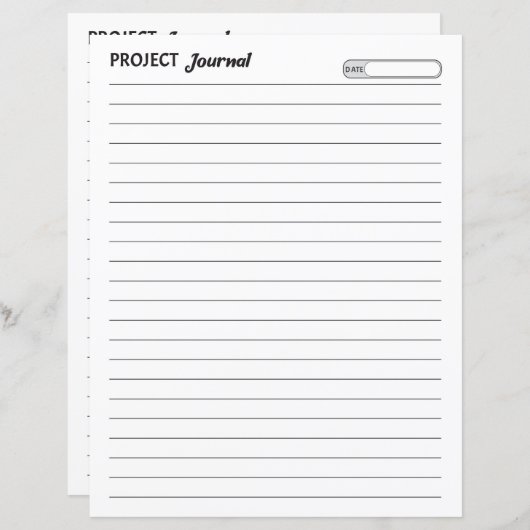 プロジェクト仕訳帳シート (正面/裏面)