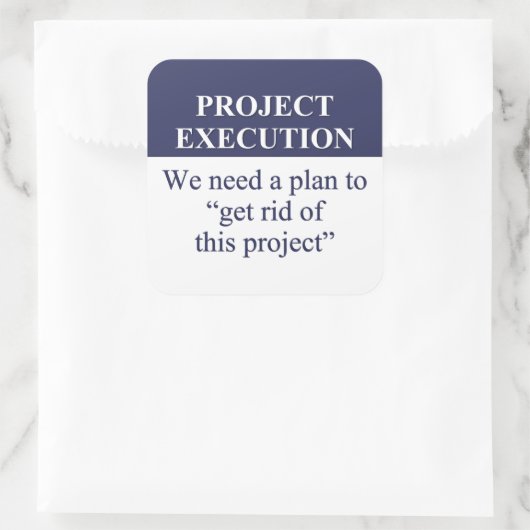 プロジェクト実行計画の作成(3) スクエアシール (バッグ)