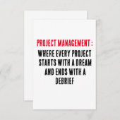 プロジェクト管理すべてのプロジェクトの開始場所 サンキューカード (正面/裏面)