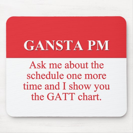 プロジェクト管理の雇用のギャング(2) マウスパッド (正面)