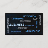 プロジェクト管理ビジネスソリューションの専門用語 名刺 (正面)