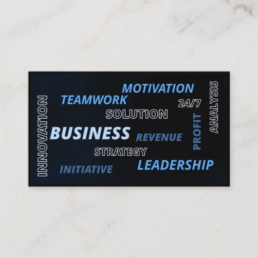 プロジェクト管理ビジネスソリューションの専門用語 名刺 (正面)