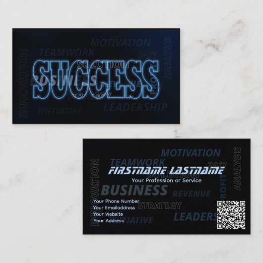 プロジェクト管理ビジネスソリューションの専門用語 名刺 (正面/裏面)