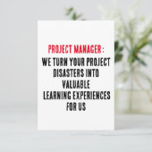 プロジェクト管理者プロジェクトの災害を回避 サンキューカード (スタンド正面)