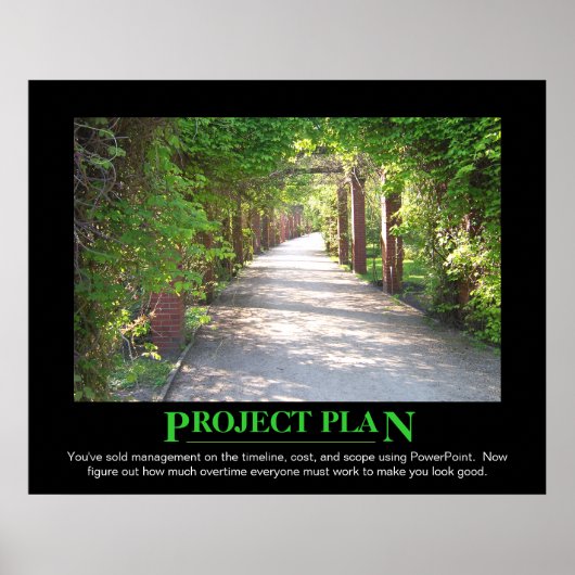 プロジェクト計画 – PowerPointに合わせる ポスター (正面)