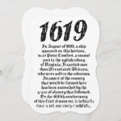 プロジェクト1619確立されたアメリカブラックの歴史 招待状 (正面/裏面)