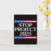 プロジェクト2025アンチトランプ米国国旗の政治的女性M カード (黄色い花)