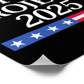 プロジェクト2025アンチトランプ米国国旗の政治的女性M ポスター (角)