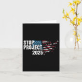 プロジェクト2025アンチトランプ米国国旗 カード (黄色い花)