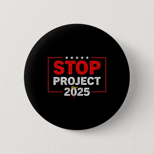 プロジェクト2025アンチトランプ1 缶バッジ (正面)