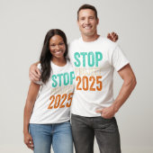 プロジェクト2025反トランプを阻止せよ Tシャツ (ユニセックス)