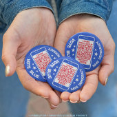 プロジェクト2025 '投票ブルー救 – 民主主義!' QRコード 缶バッジ