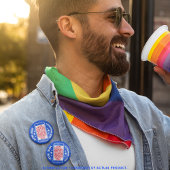 プロジェクト2025 '投票ブルー救 – 民主主義!' QRコード 缶バッジ