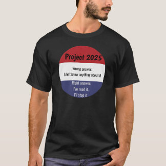 プロジェクト2025 – 間違った答え Tシャツ