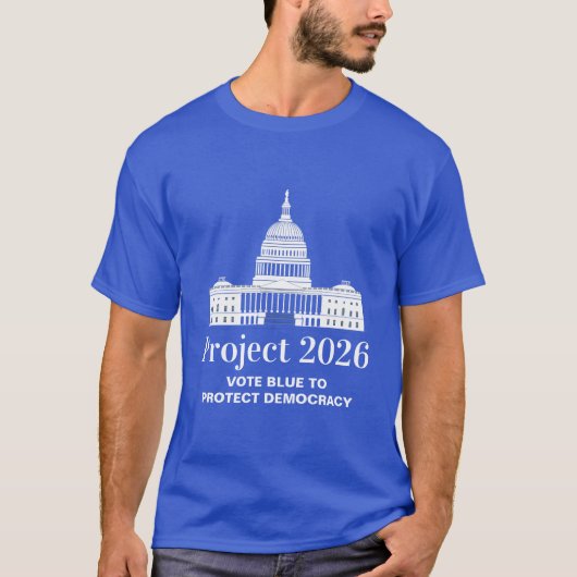 プロジェクト2026 民主主義に投票 Tシャツ (正面)