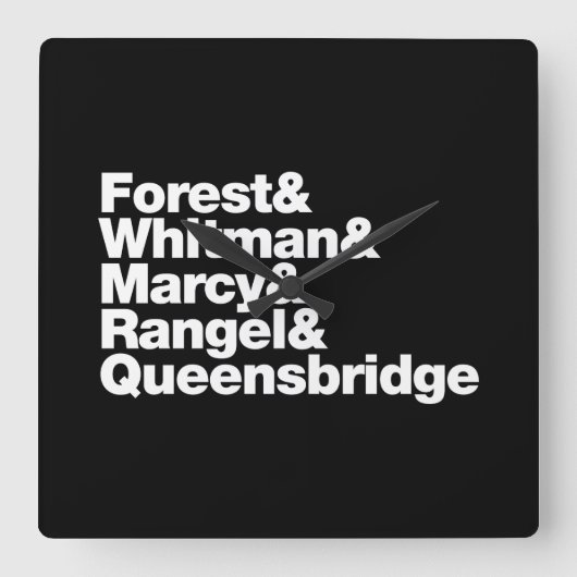 プロジェクト スクエア壁時計 (正面)