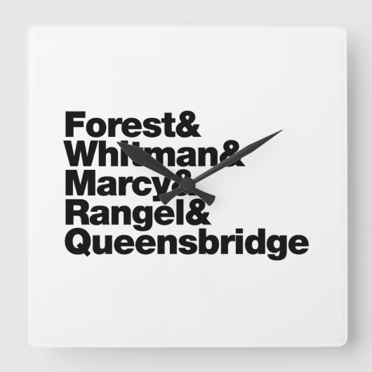 プロジェクト スクエア壁時計 (正面)