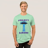 プロジェクトBluebeamニュージャージーのドローンUFO トライブレンドTシャツ (正面全面)
