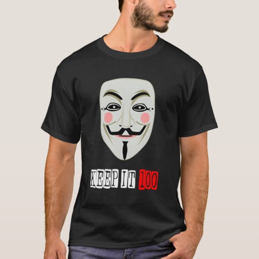 プロジェクトZorgo Anonymous Hacker 保 It 100 Tシャツ (正面)