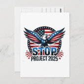 プロジェストップクト2025 – 民主主義ポストカードを守る ポストカード (正面/裏面)