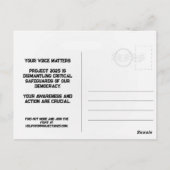 プロジェストップクト2025 – 民主主義ポストカードを守る ポストカード (裏面)