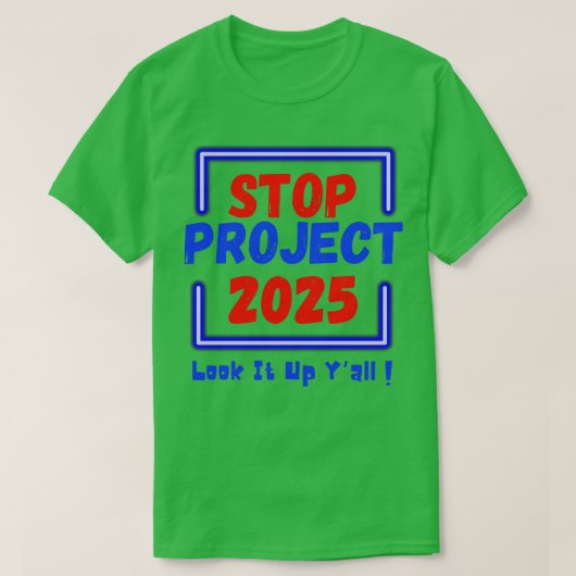 プロジストップェクト2025の概要 Tシャツ (デザイン正面)