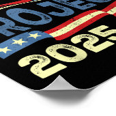 プロジストップェクト2025アンチトランプ米国国旗の政治的 ポスター (角)