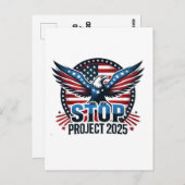 プロジストップェクト2025 – 民主主義を守る ポストカード (正面/裏面)