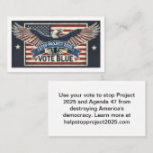 プロジストップェクト2025 – 青の投票 名刺 (正面/裏面)