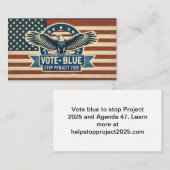 プロジストップェクト2025 – 青の投票 名刺 (正面/裏面)