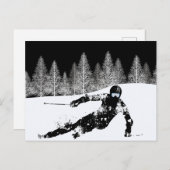 プロスキーヤー、スキースノーボード シーズンポストカード (正面/裏面)