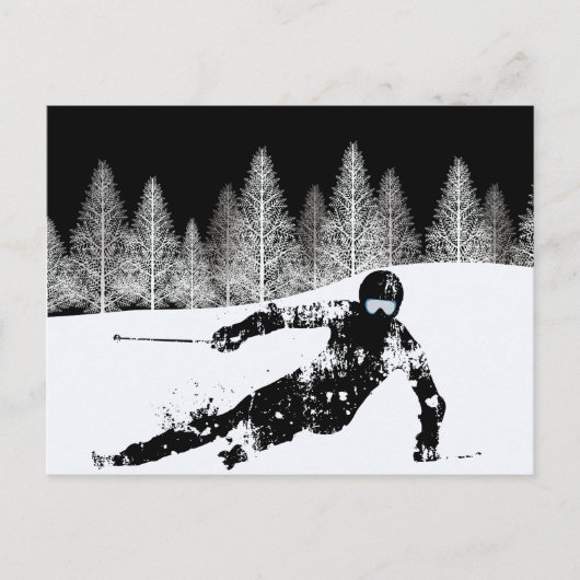 プロスキーヤー、スキースノーボード シーズンポストカード (正面)