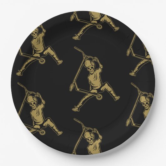 プロスクーター無料ライダートリック ペーパープレート (正面)