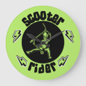 プロスクーター無料ライダートリック ラージ壁時計 (正面)