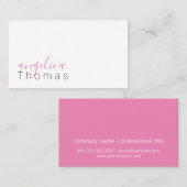 プロスタイリッシュの（ピンク） 名刺 (正面/裏面)