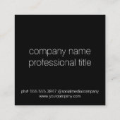 プロスタイリッシュの（赤） スクエア名刺 (裏面)